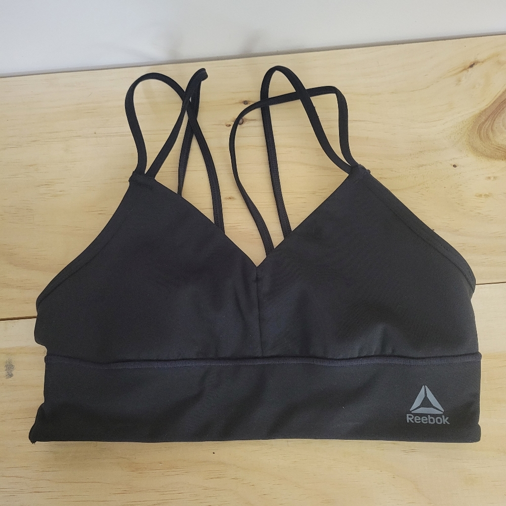 Reebok strappy black bra S
